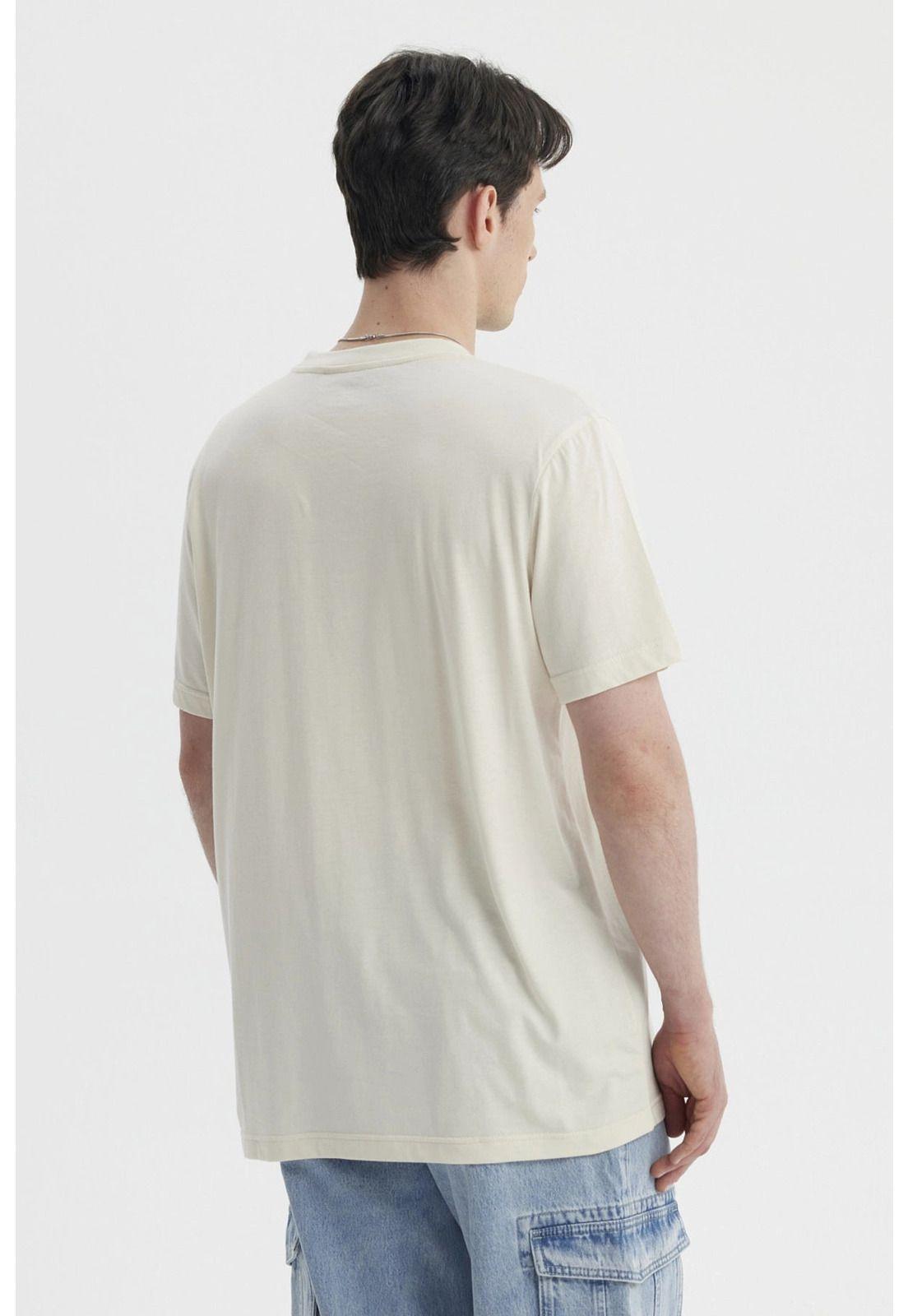 Polera Hombre Con Bolsillo Print Beige Claro-2