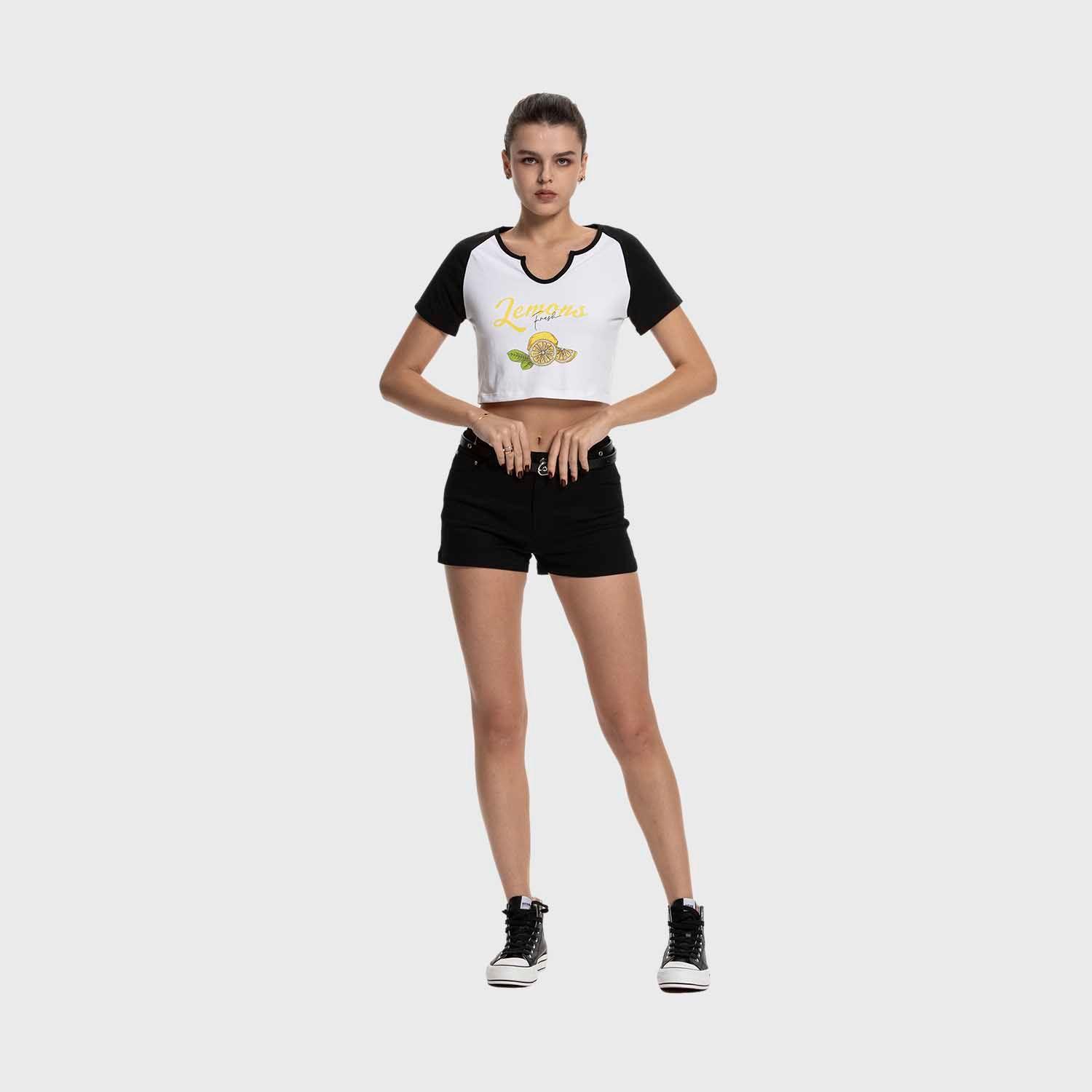 Polera Mujer Bicolor Negro Fashion's Park-2