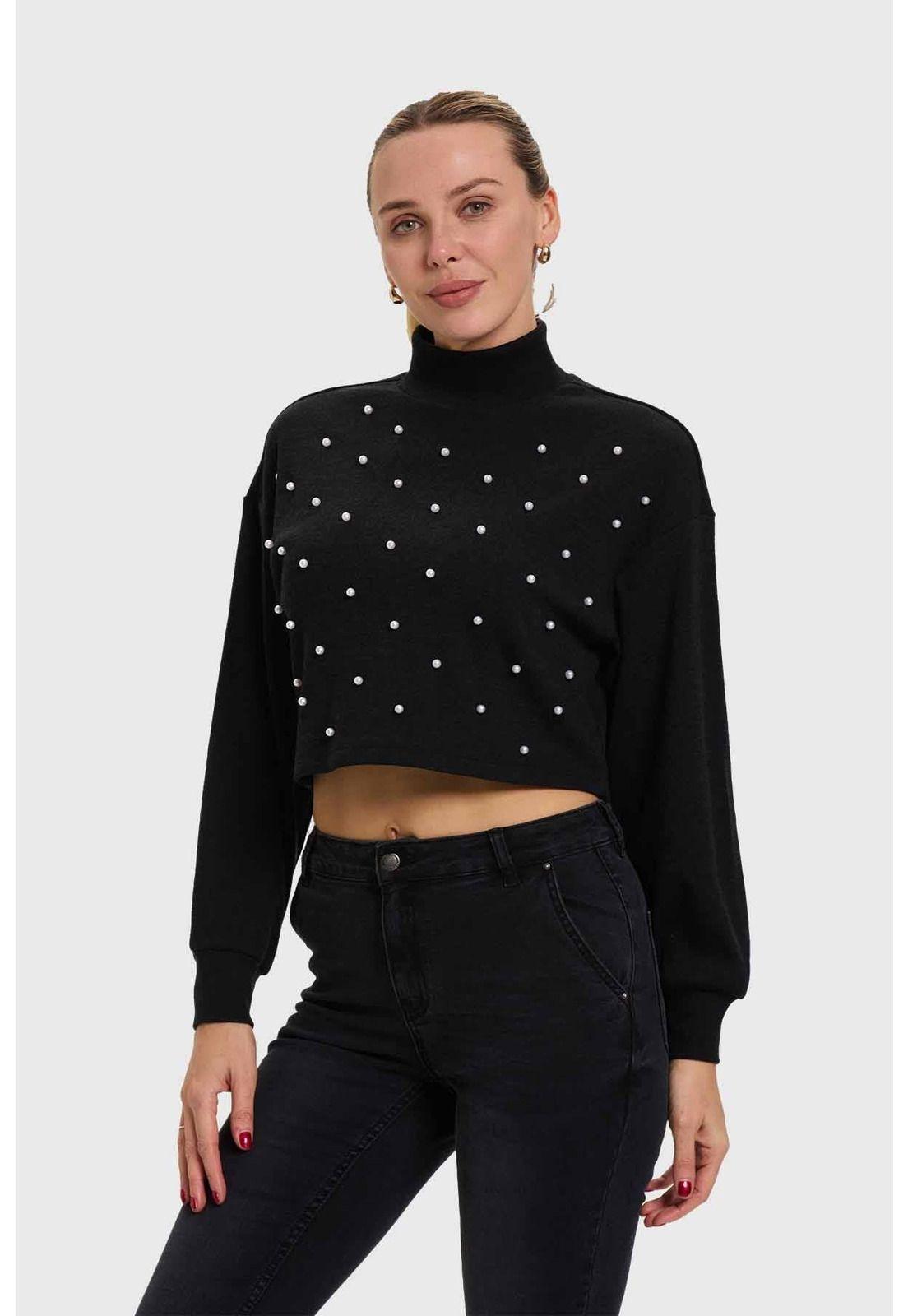 Sweater Mujer Crop Marengo-1