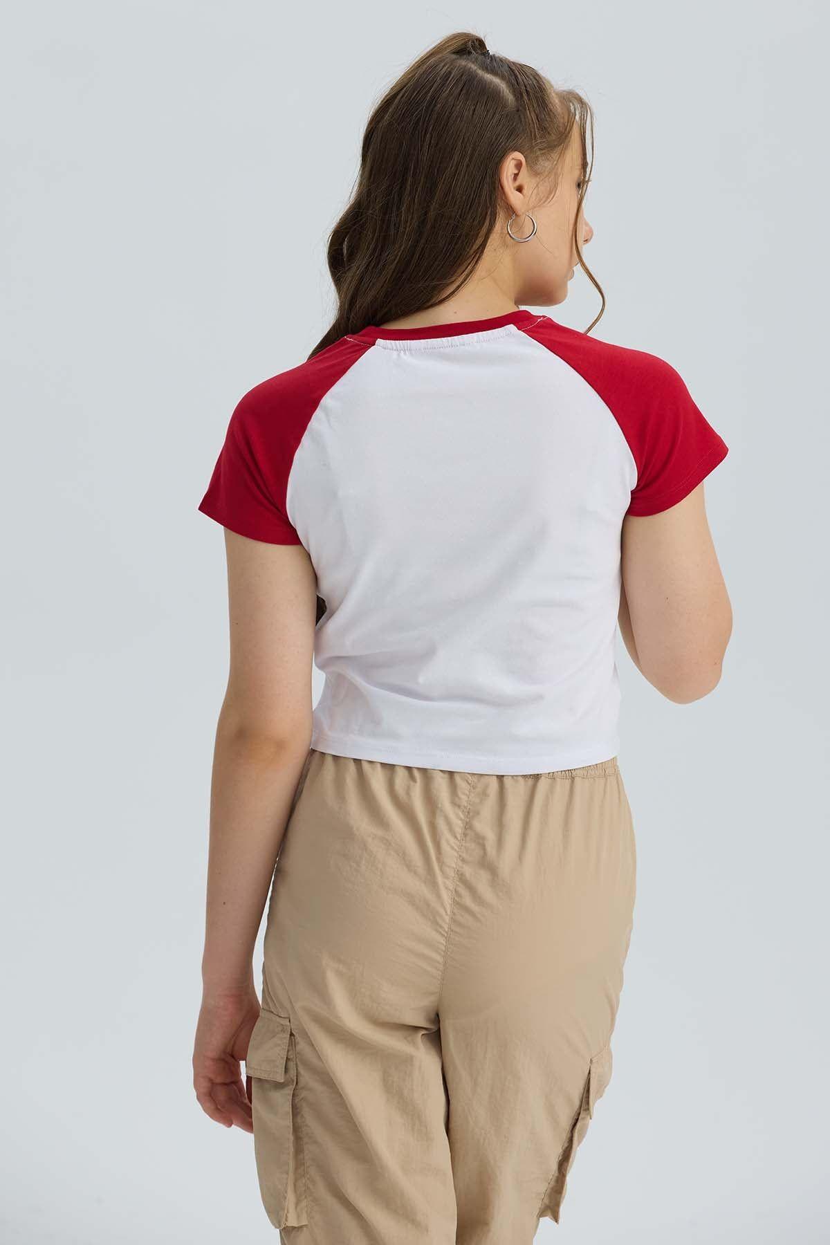 Polera Niña Print Posicional Rojo Oscuro-2