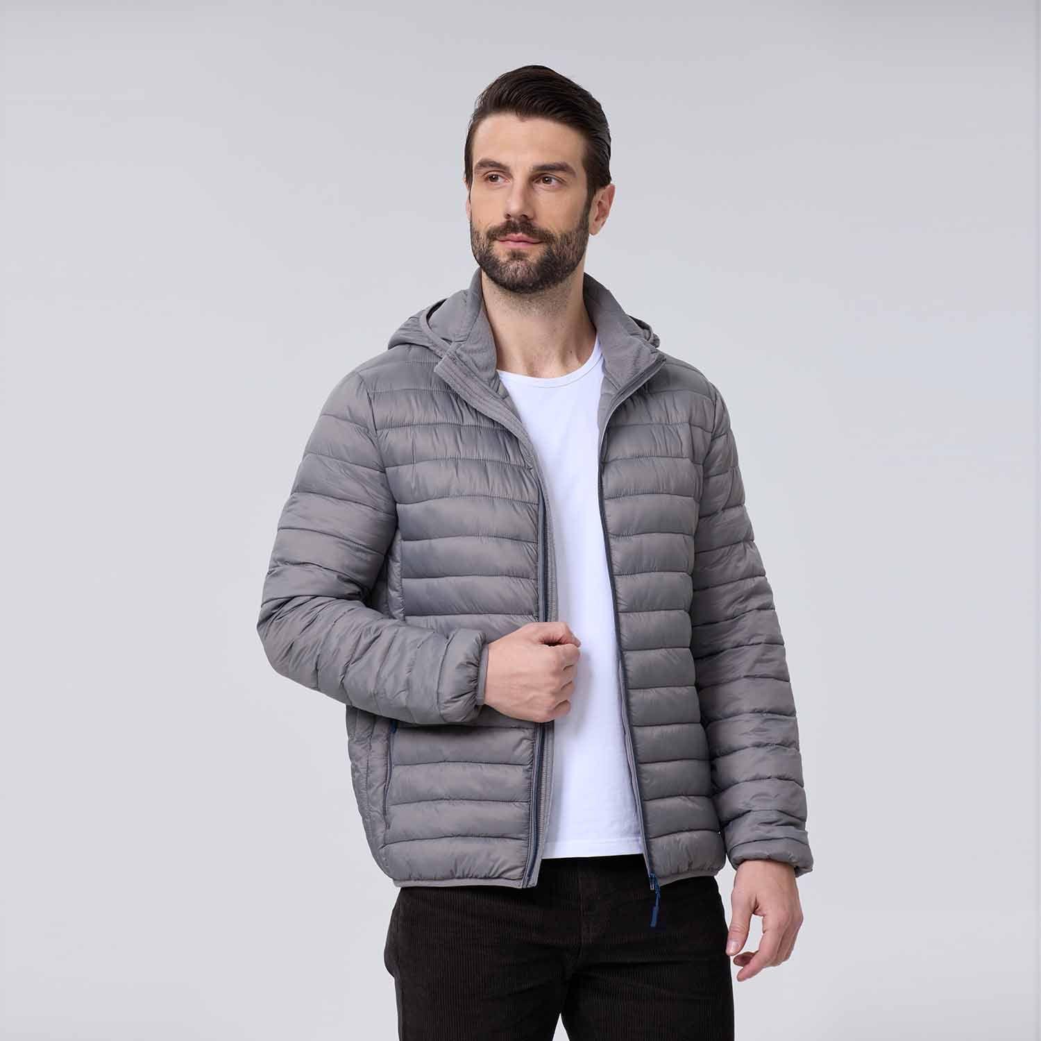 Parka Hombre Full Zipper Gris Oscuro-1
