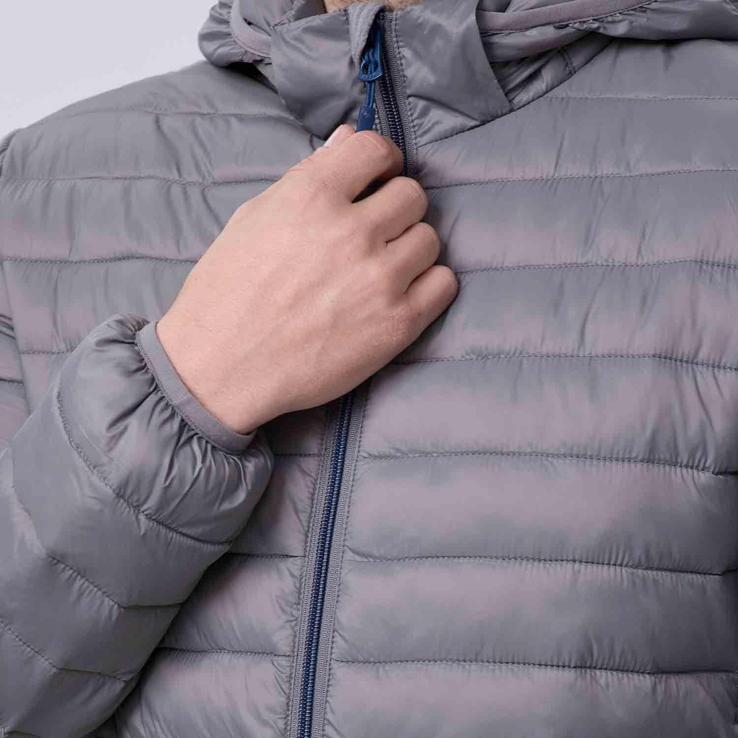 Parka Hombre Full Zipper Gris Oscuro-3