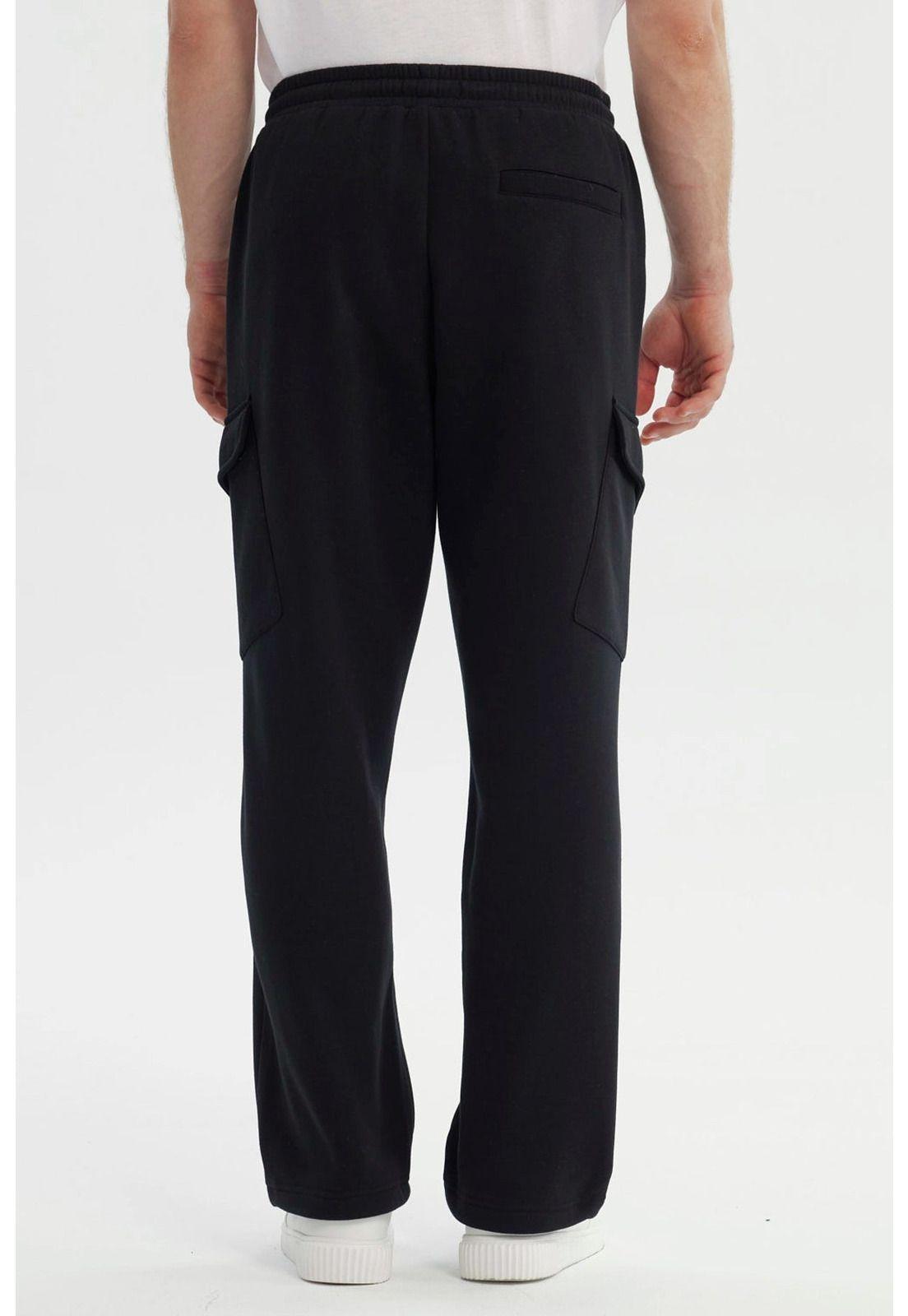 Pantalón Buzo Hombre Calce Recto Negro - Xlll-2