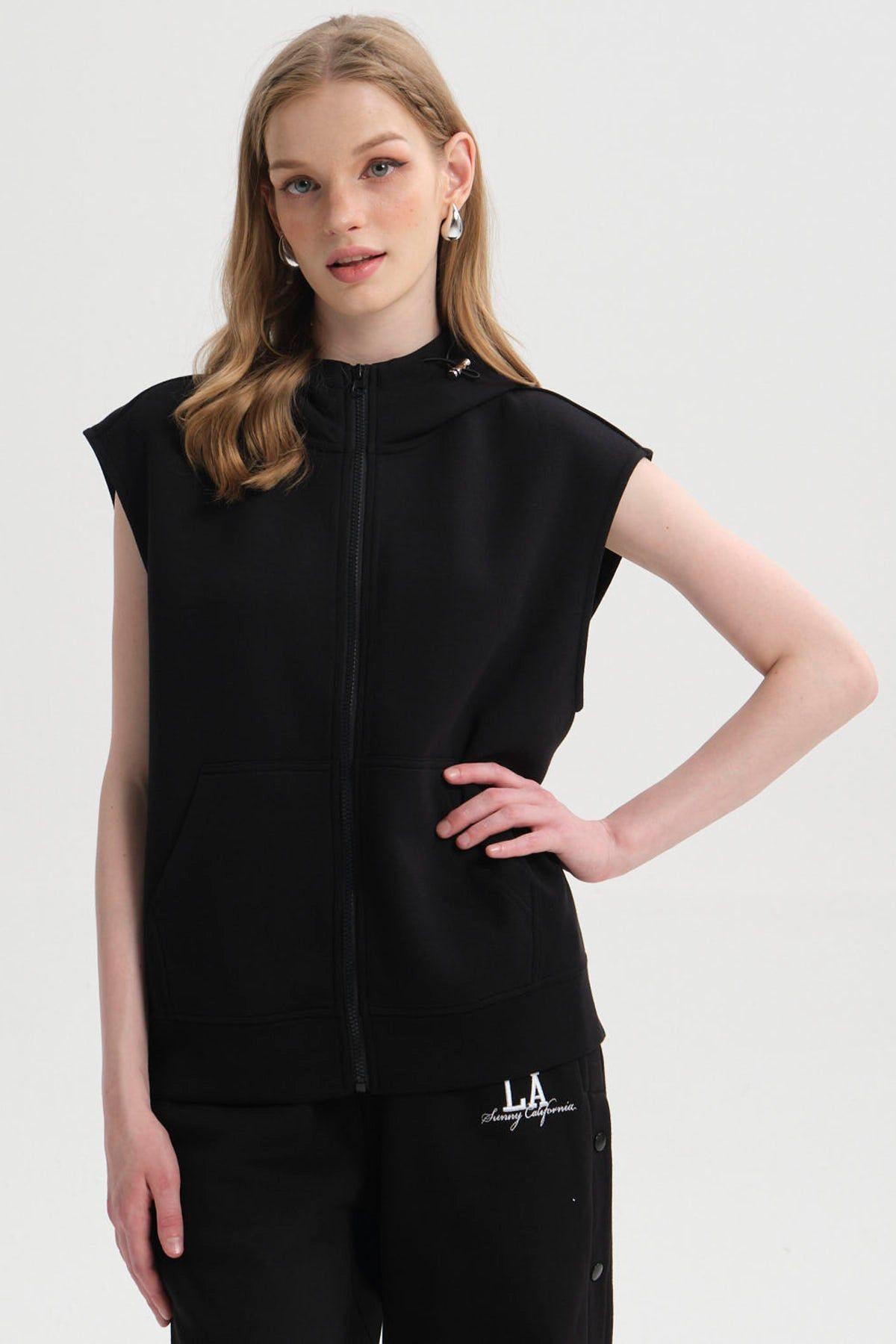 Polerón Mujer Full Zipper Negro-0