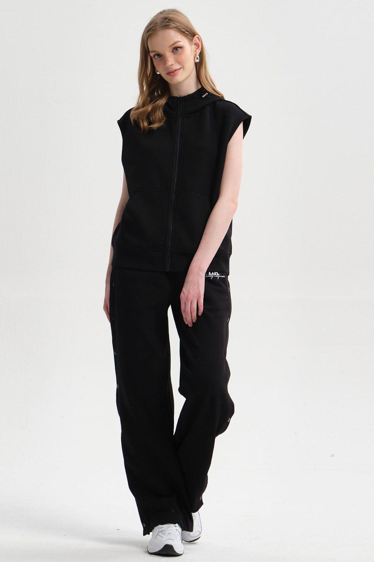 Polerón Mujer Full Zipper Negro-3