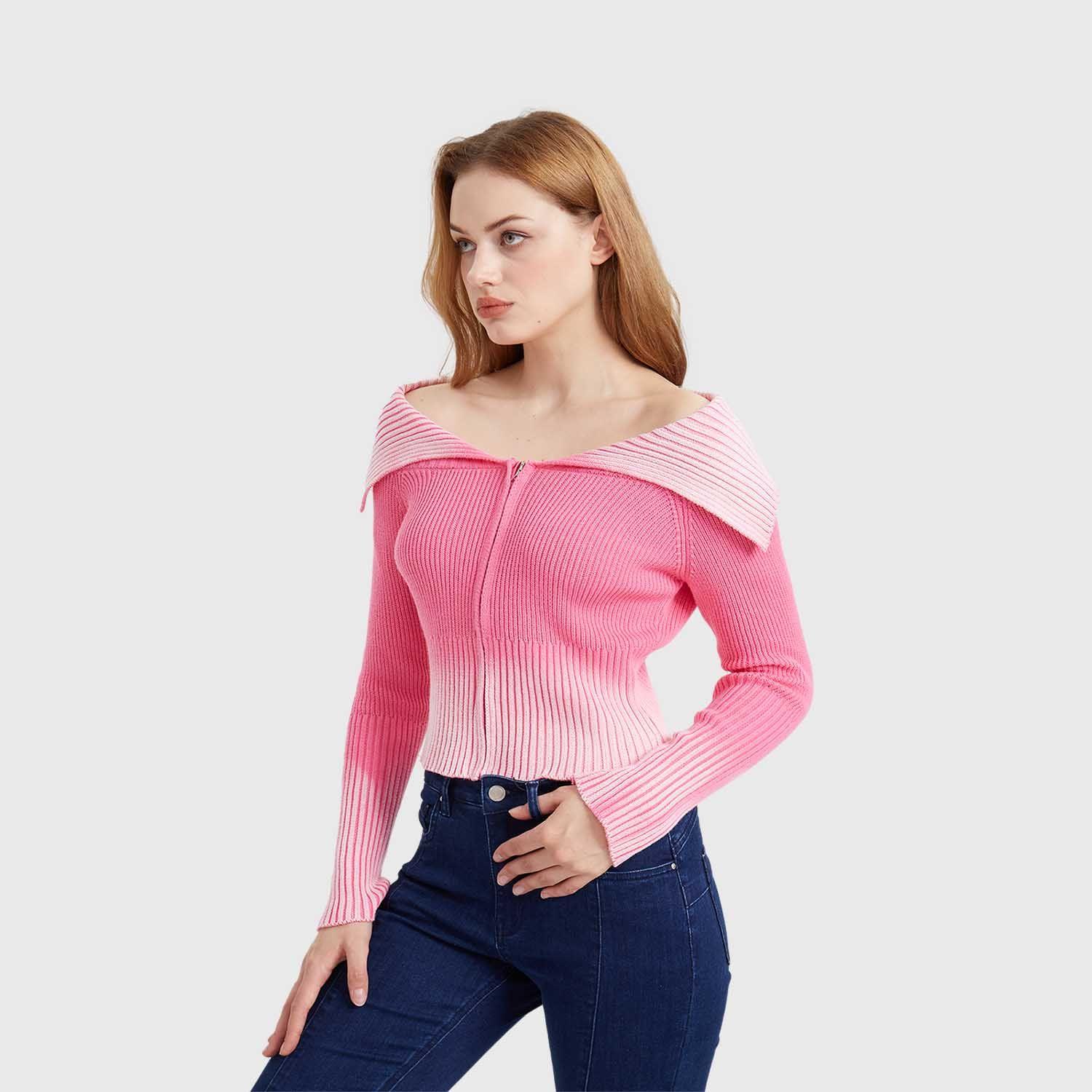 Sweater Mujer Lavado Fucsia Fashion´s Park-1