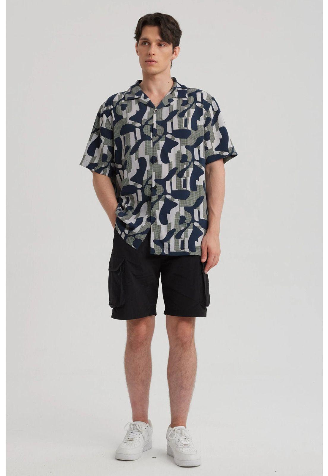 Camisa Hombre Rapport Azul-7