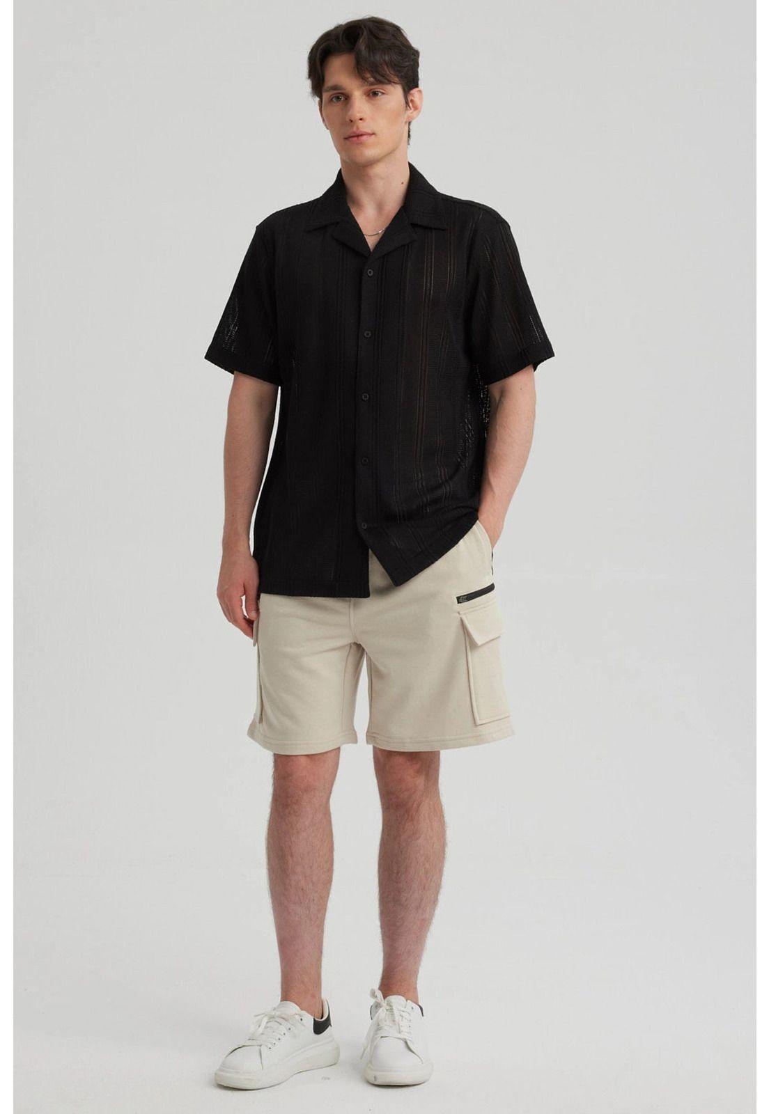 Bermuda Hombre Cargo Beige-1