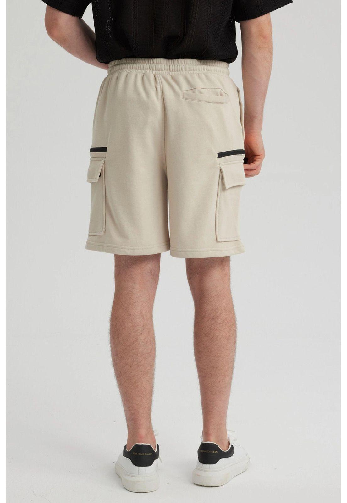 Bermuda Hombre Cargo Beige-6