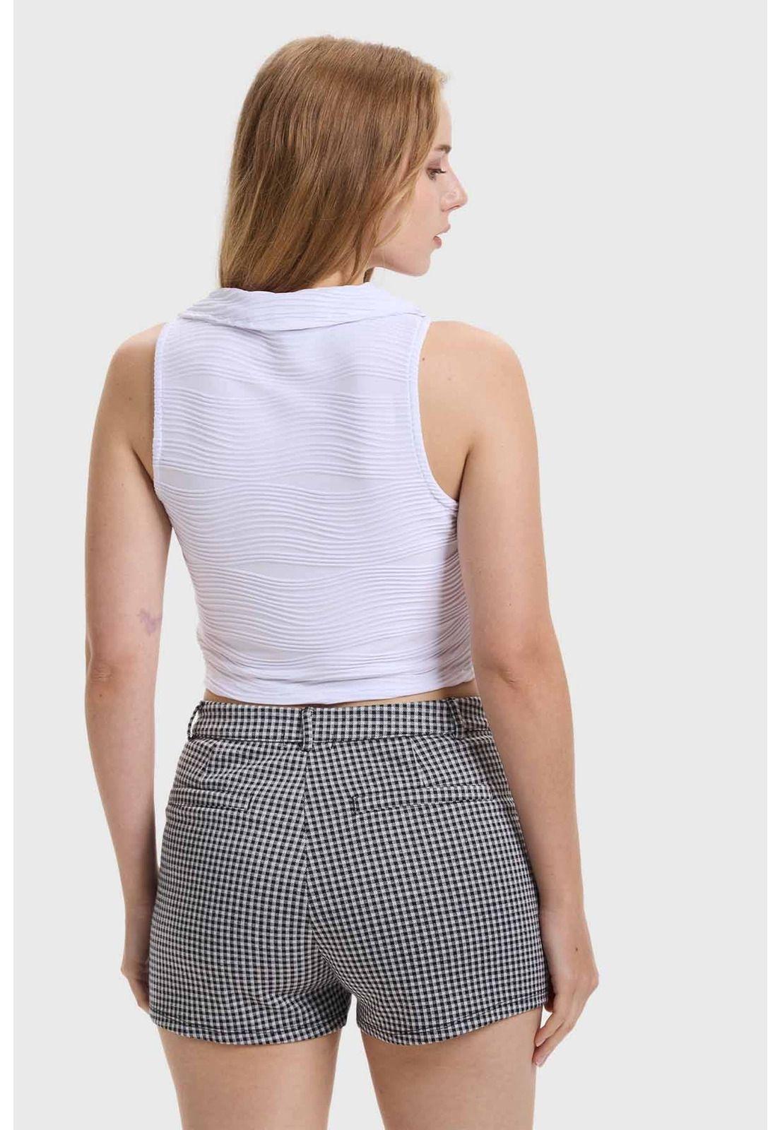 Polera Mujer Abotonada Blanco-2