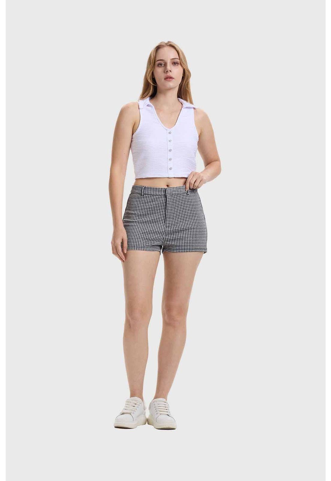 Polera Mujer Abotonada Blanco-3