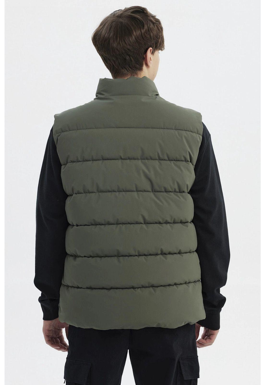 Parka Hombre Slim Verde Militar-2