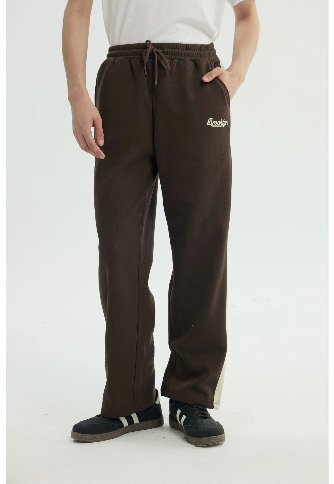 Pantalón Buzo Hombre Clásico Marrón-0