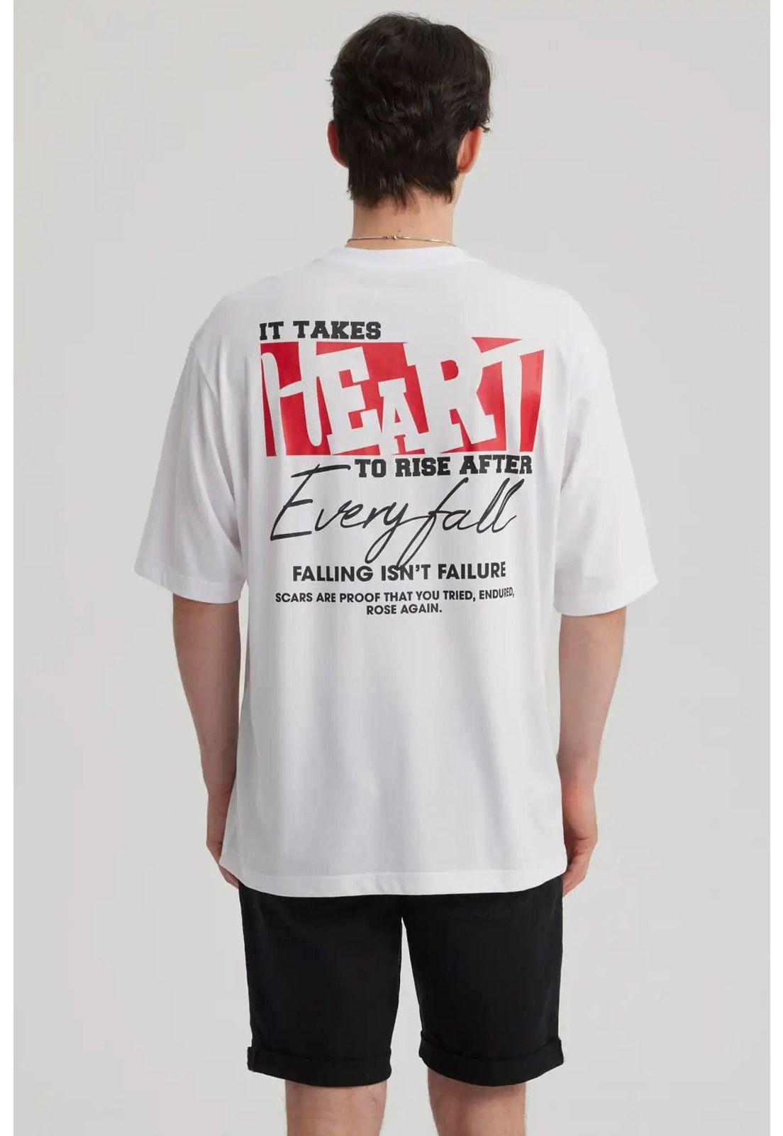 Polera Hombre Print Blanco - VI-2