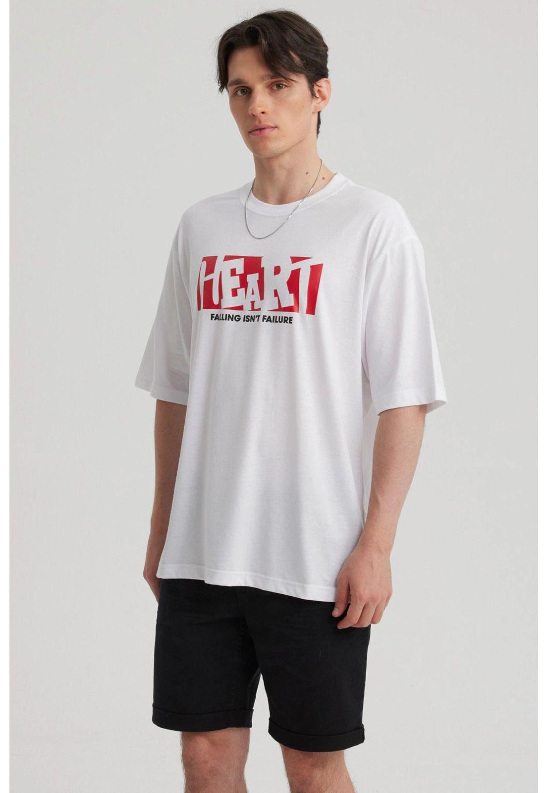 Polera Hombre Print Blanco - VI-5