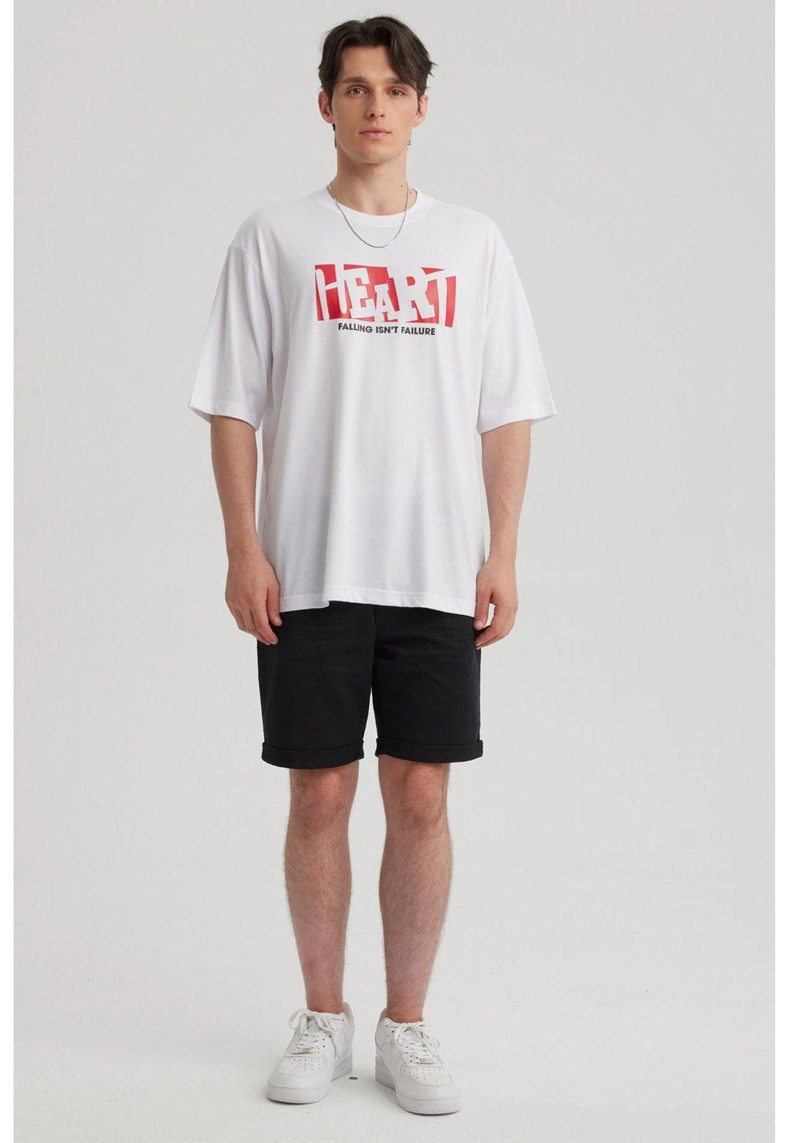 Polera Hombre Print Blanco - VI-7