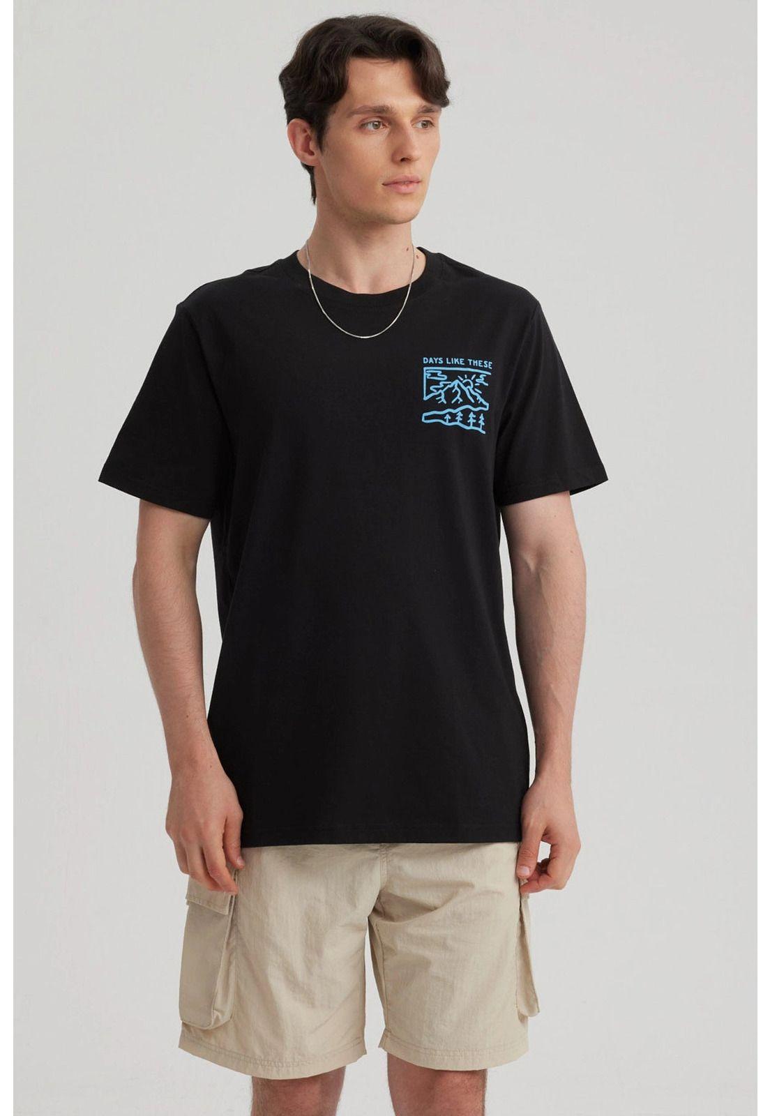 Polera Hombre Print Regular Fit Negro - lll-4