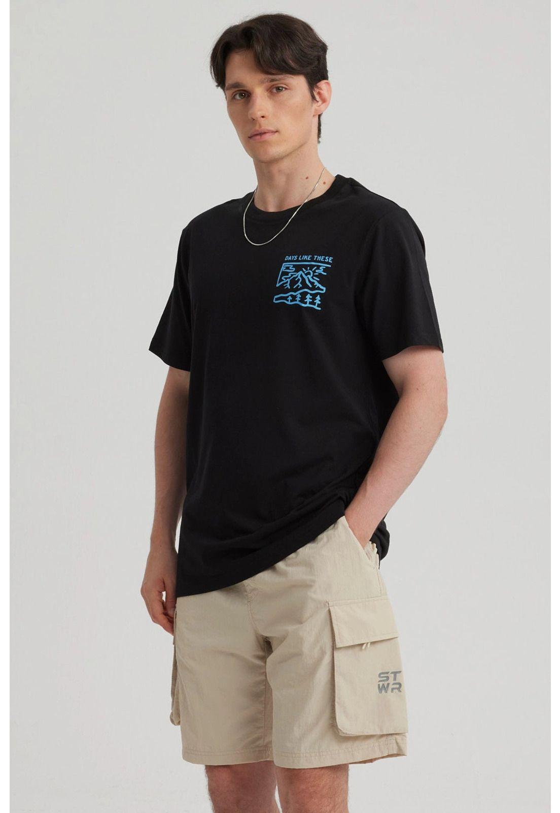 Polera Hombre Print Regular Fit Negro - lll-5