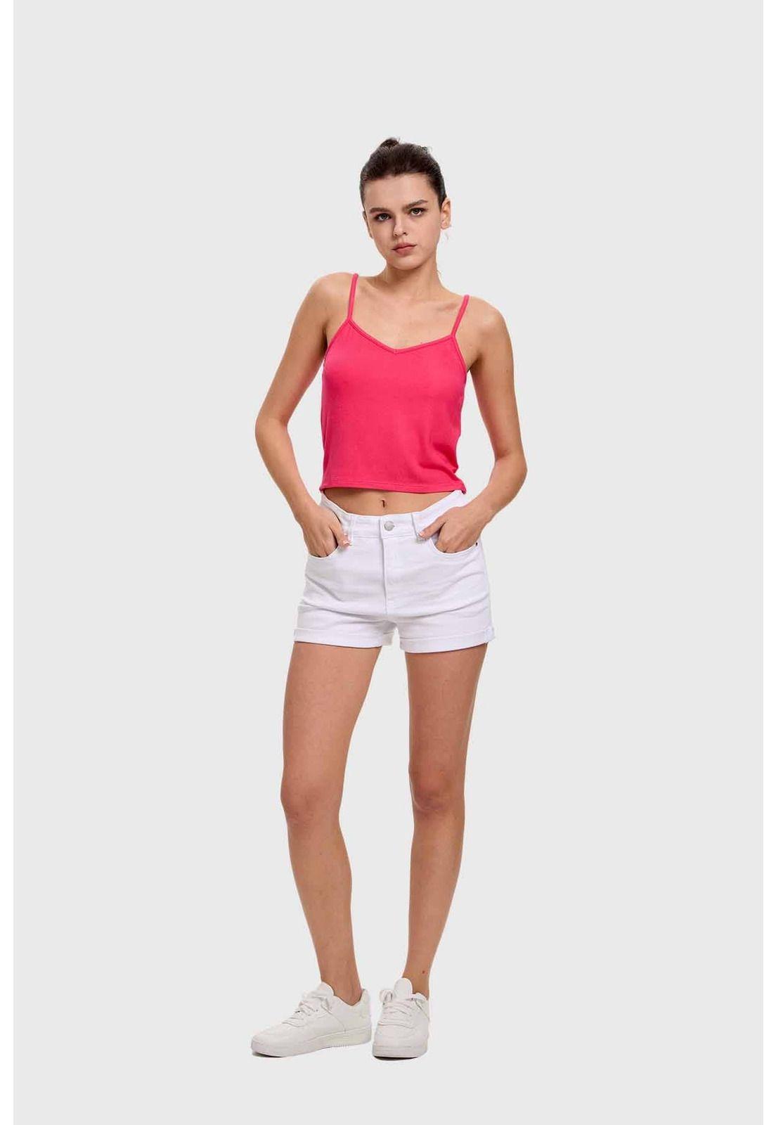 Polera Mujer Pabilo Crop Magenta-3