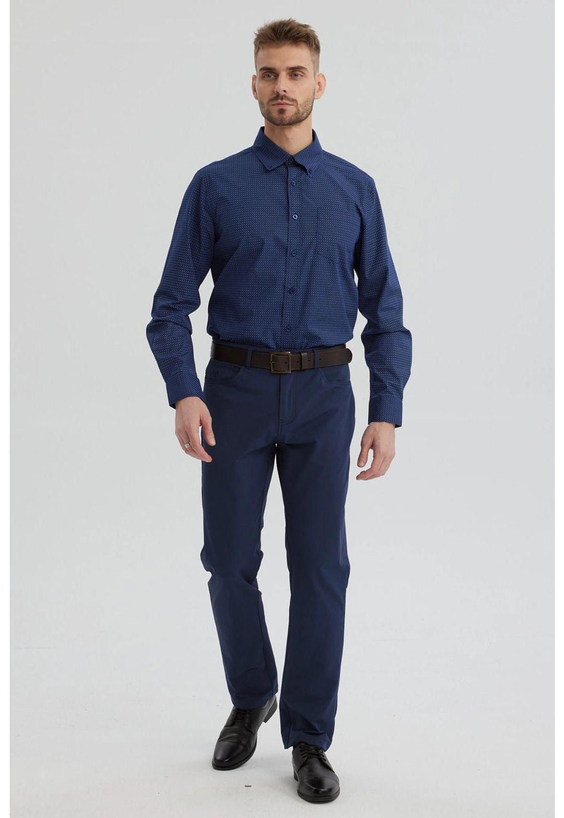 Camisa Hombre Fantasía Azul - VI-3