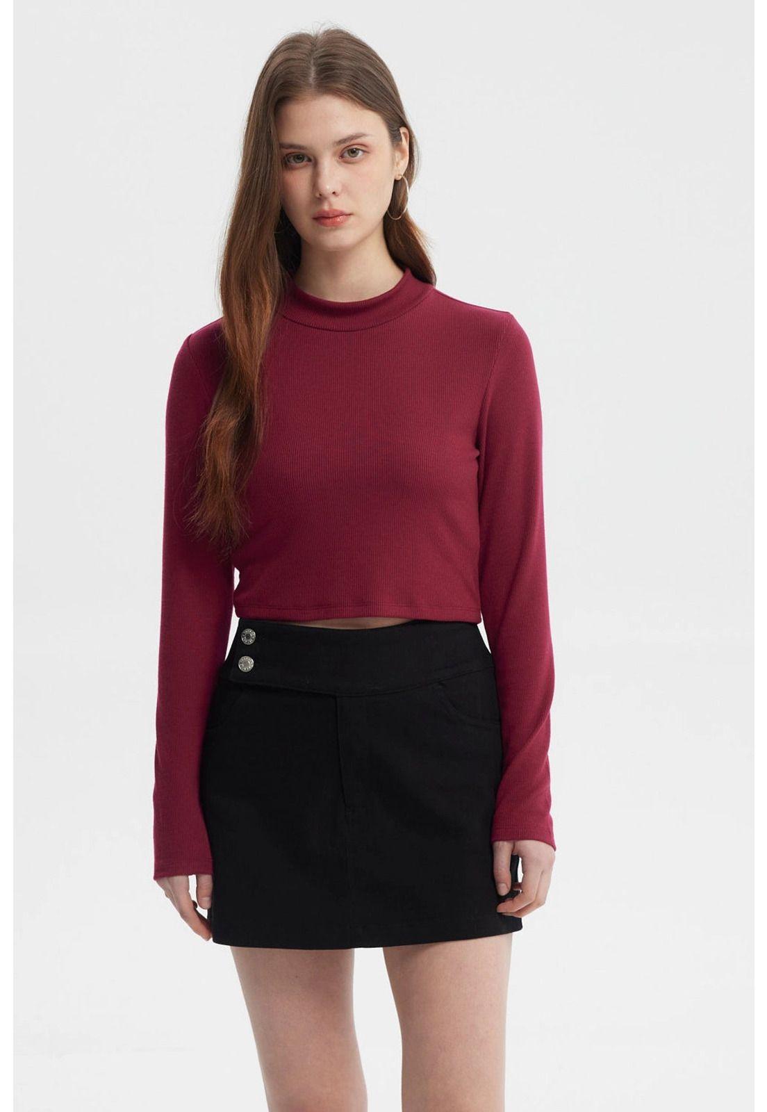 Polera Mujer Rib Rojo - Vl-0