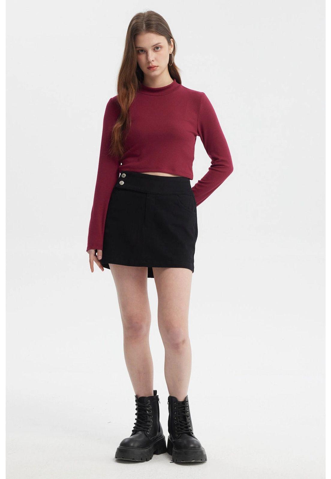 Polera Mujer Rib Rojo - Vl-3