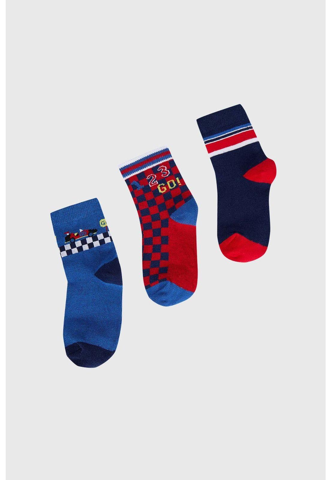 Calcetín De Vestir Niña Tripack Rojo-0