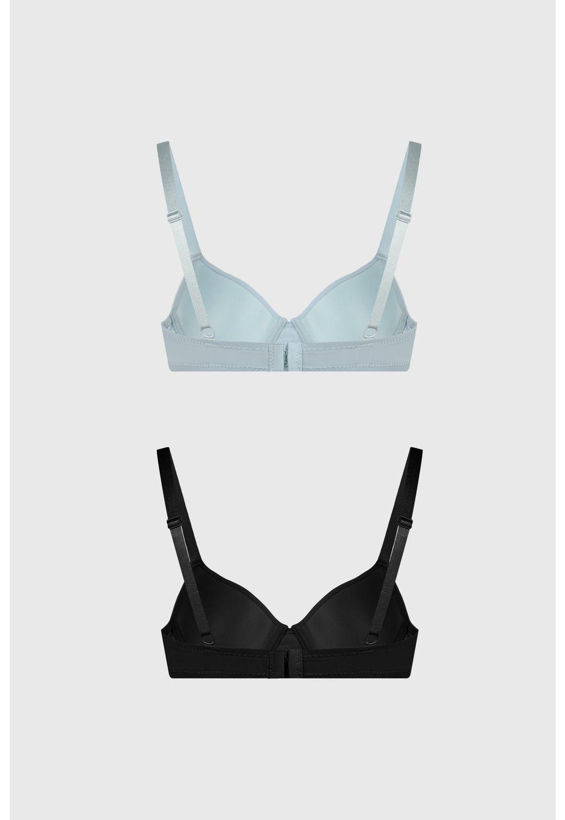 Sostén Mujer Bipack Básico Liso Azul Claro-1