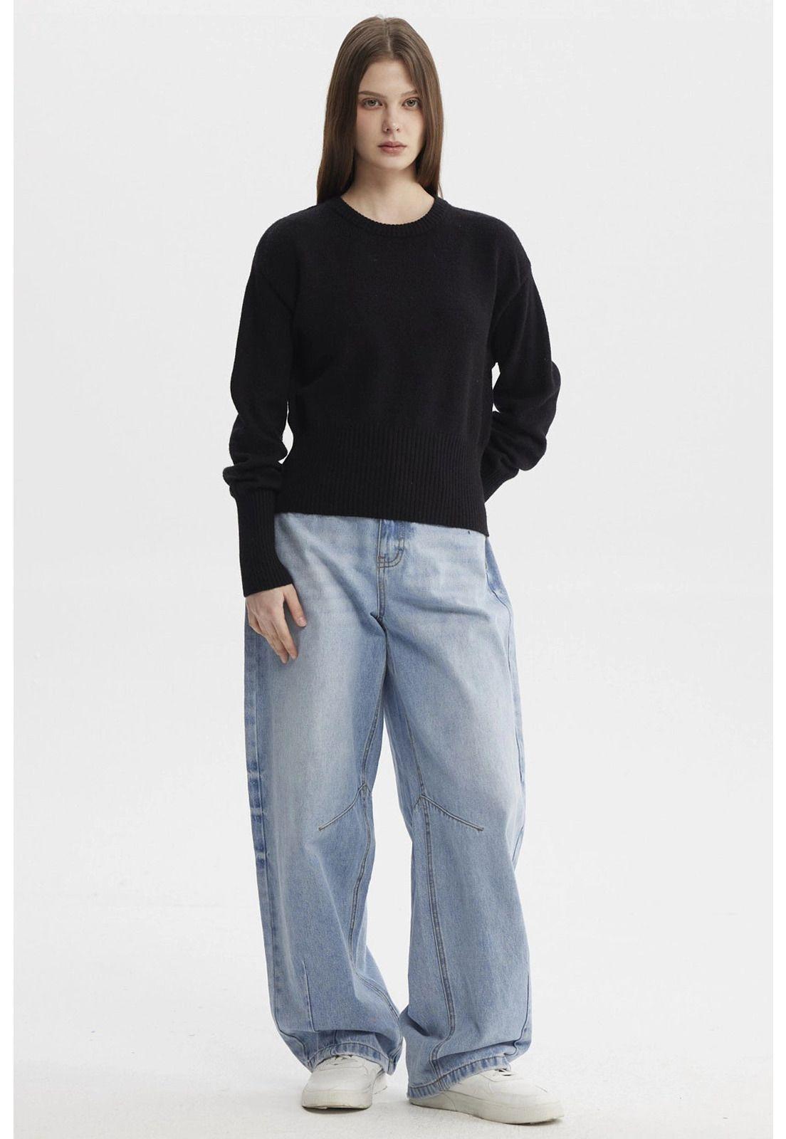 Sweater Mujer Juvenil Negro - V-3