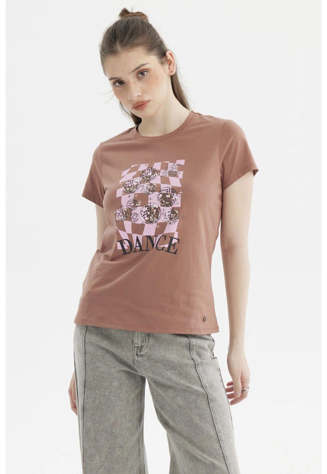 Polera Mujer Básica Café-0