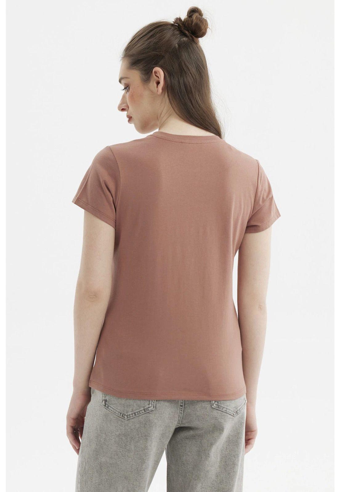 Polera Mujer Básica Café-2