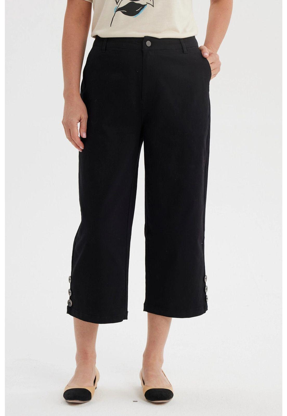 Pescador Mujer Detalle Pretina Negro-0