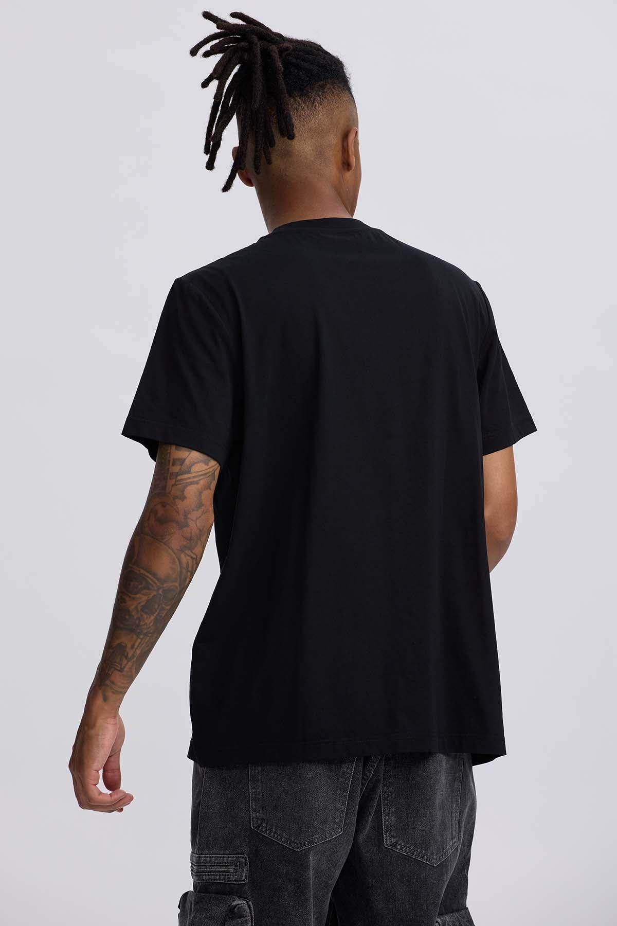 Polera Hombre Bolsillo Contraste Negro-2