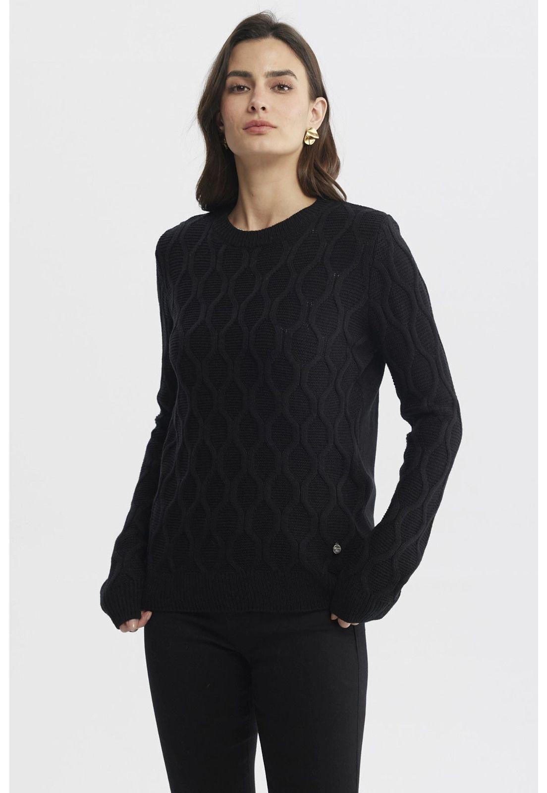 Sweater Mujer Casual Negro - lV-0