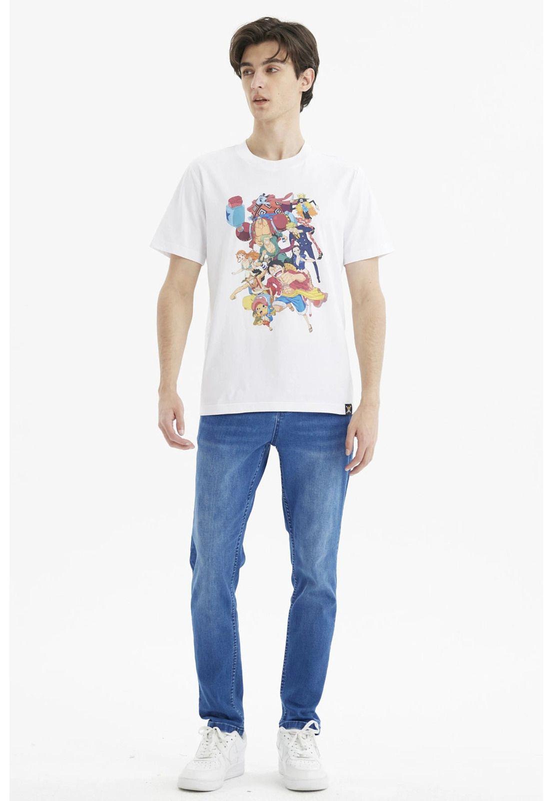 Polera Hombre One Piece Blanco-3