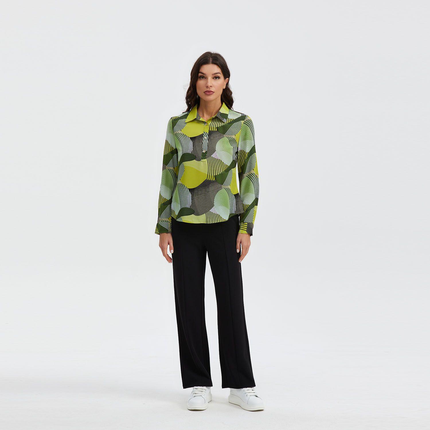 Blusa Mujer Con Media Pata Full Rapport Verde-3