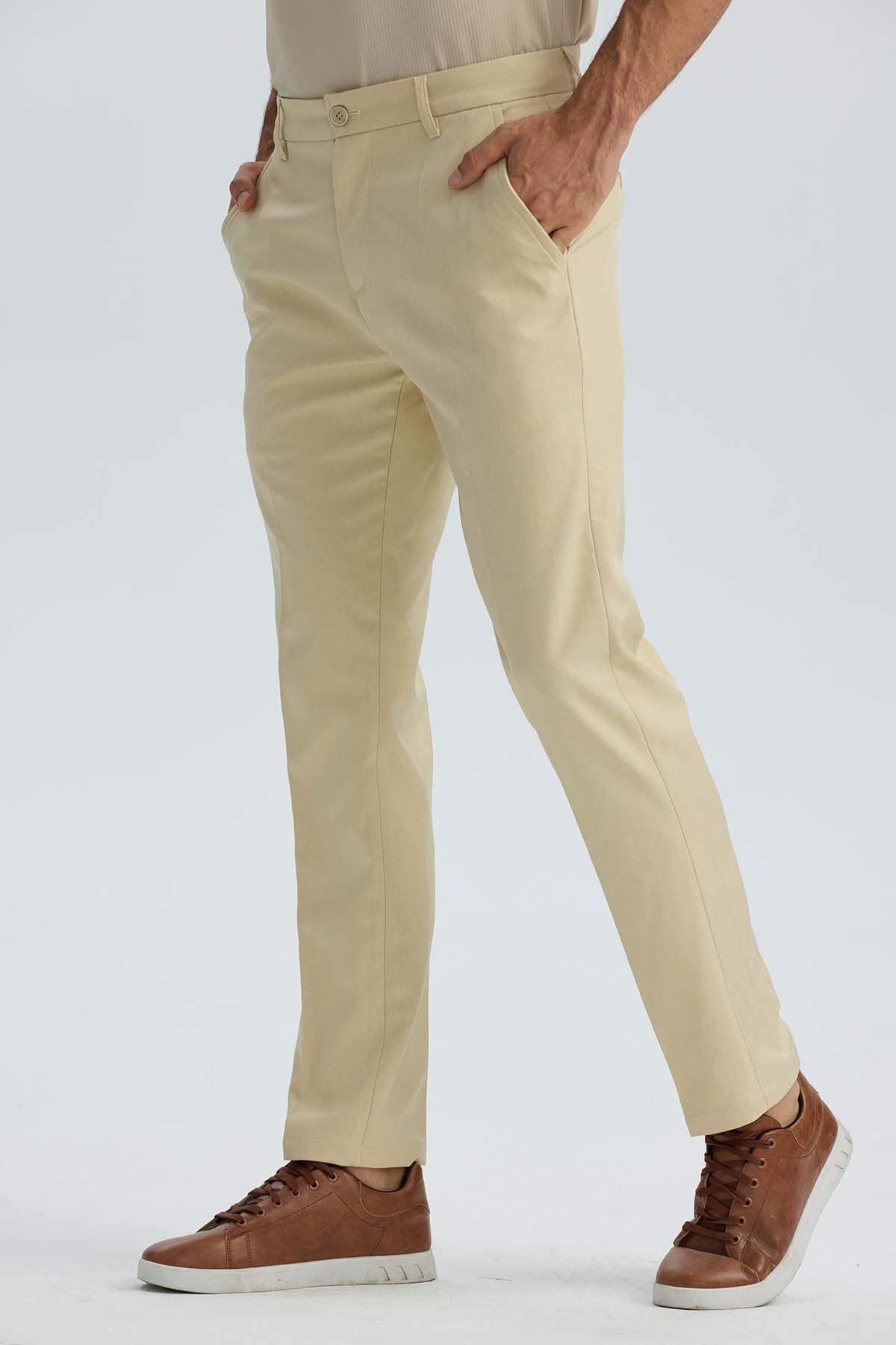 Pantalón Hombre Sastrero Beige-1