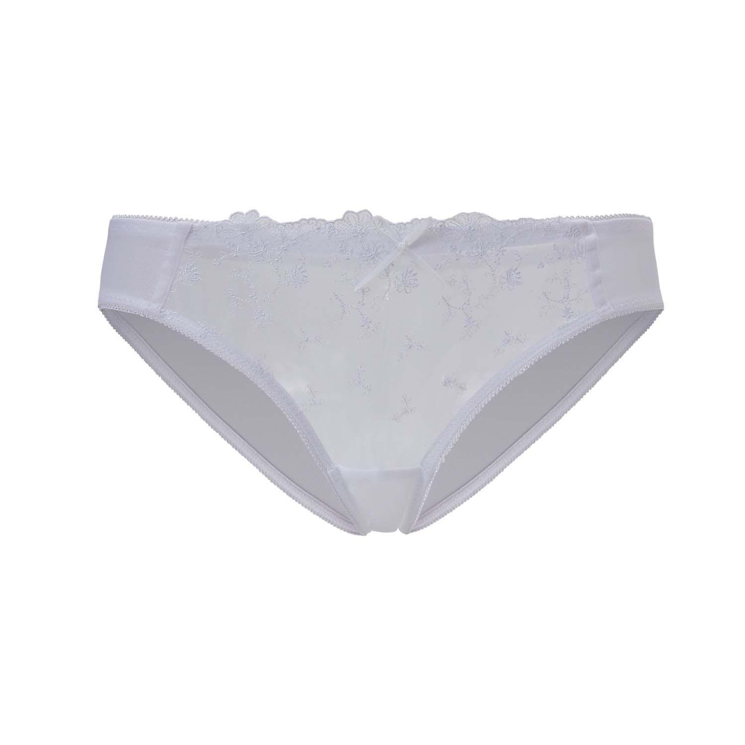 Calzón Mujer Encaje Delantero Mesh Blanco Fashion's Park-0