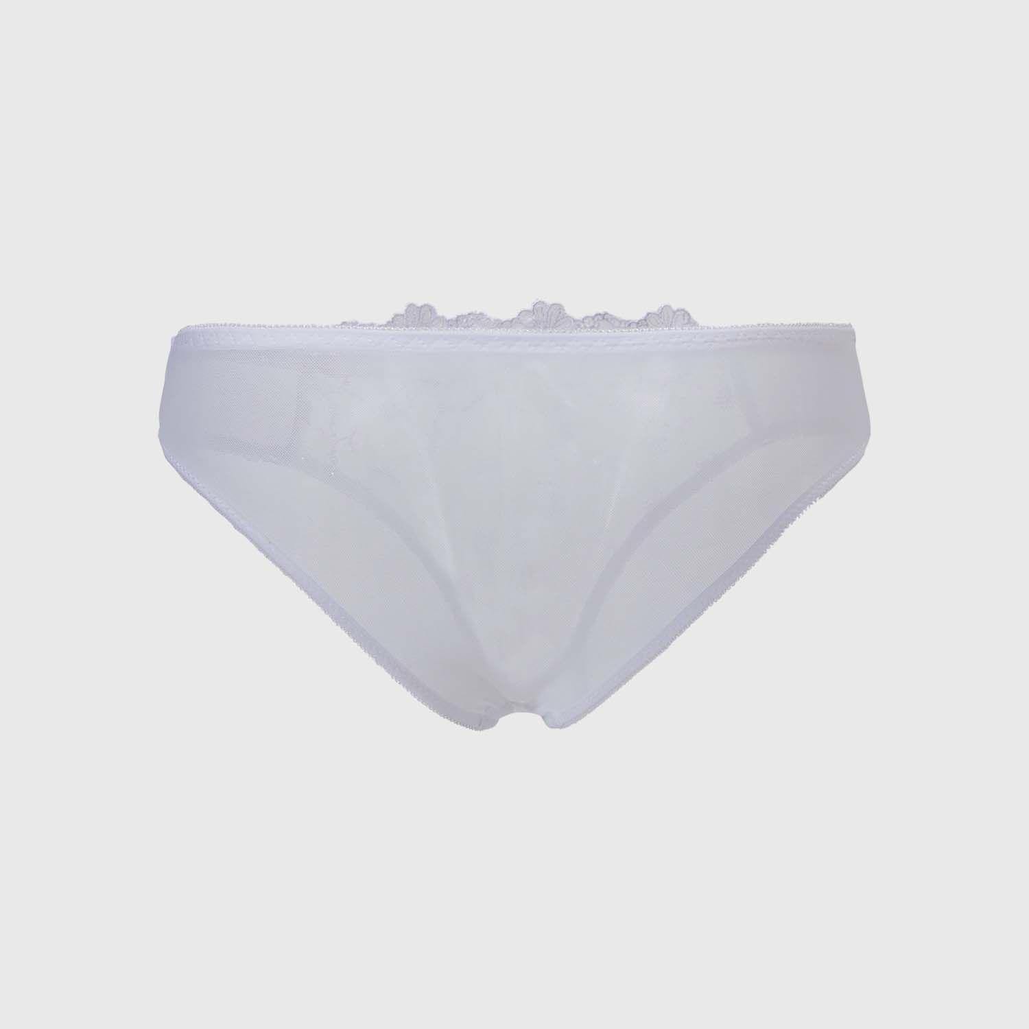 Calzón Mujer Encaje Delantero Mesh Blanco Fashion's Park-1
