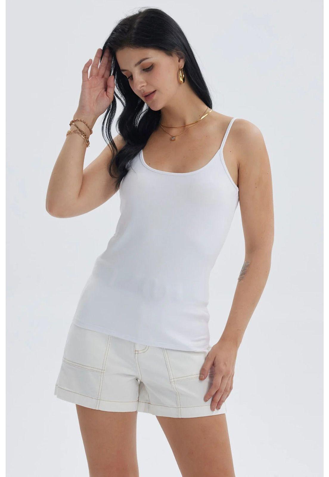 Peto Mujer Pabilo Algodón Blanco-0