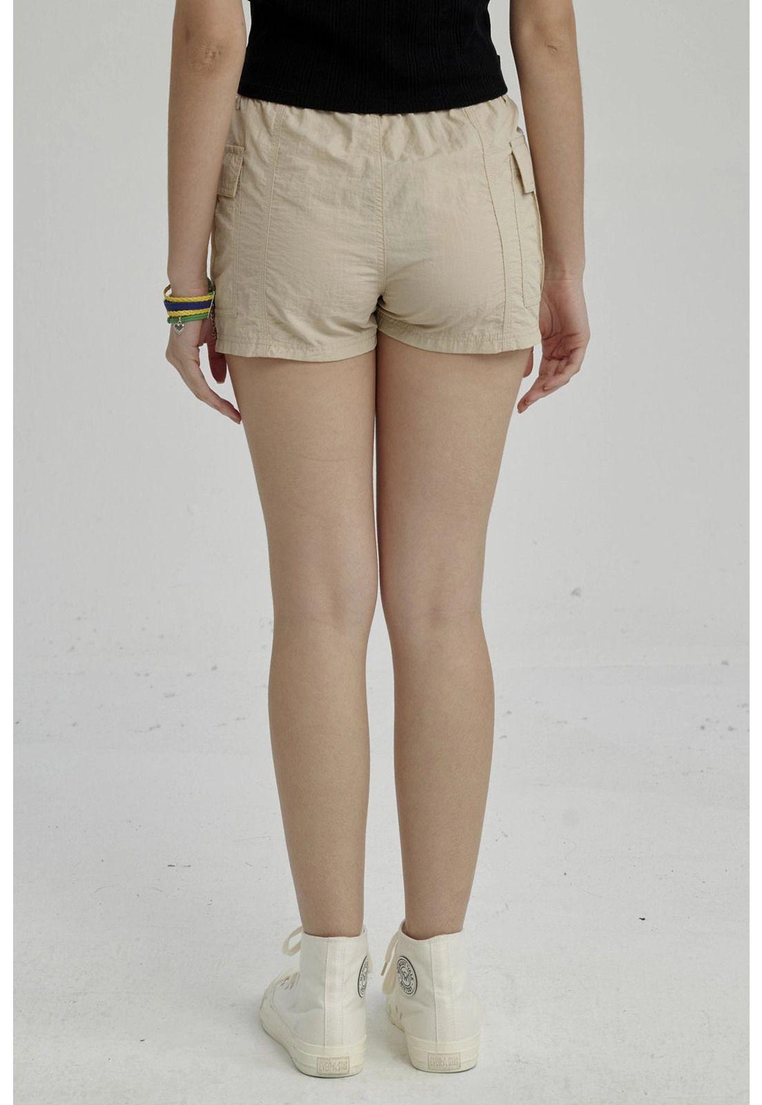 Short Niña Cargo Taslan Beige-2