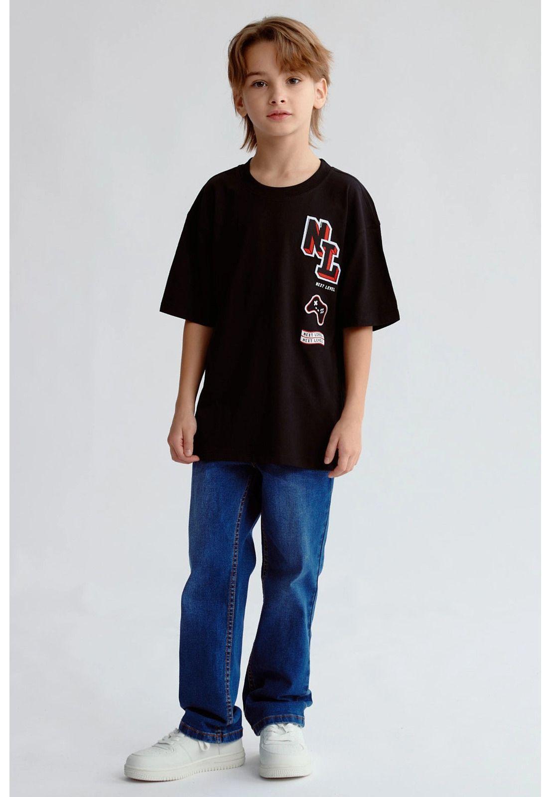 Polera Niño Bordado Y Parche Naranjo-3