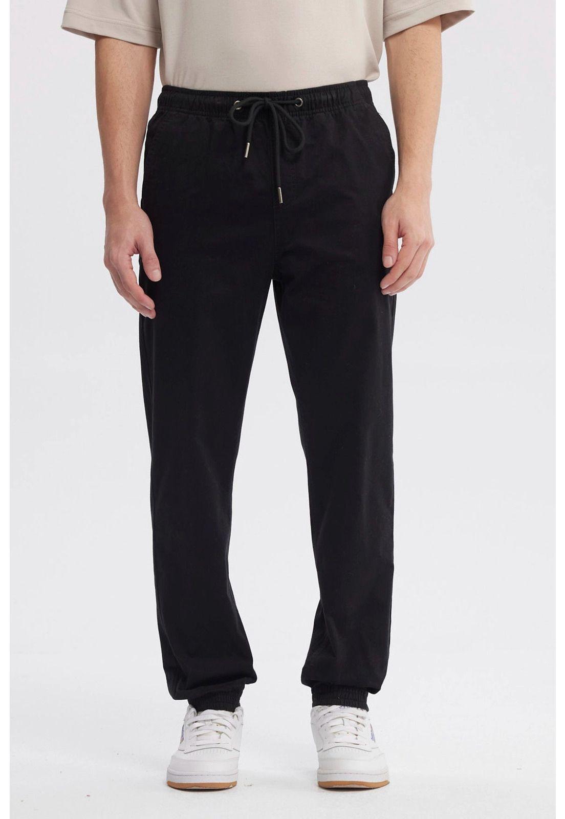 Pantalón Hombre Jogger Twill Negro - lll-0