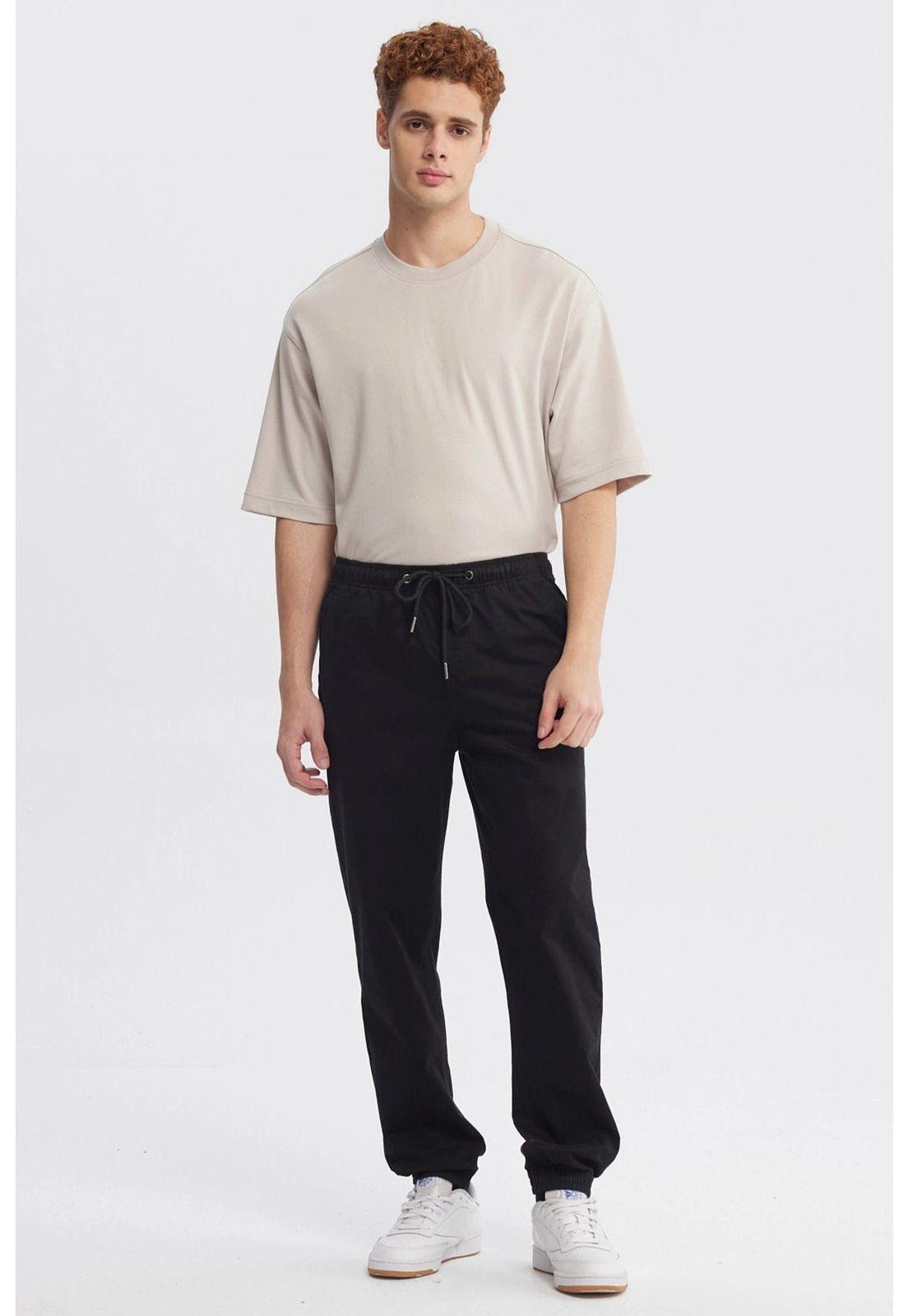 Pantalón Hombre Jogger Twill Negro - lll-3