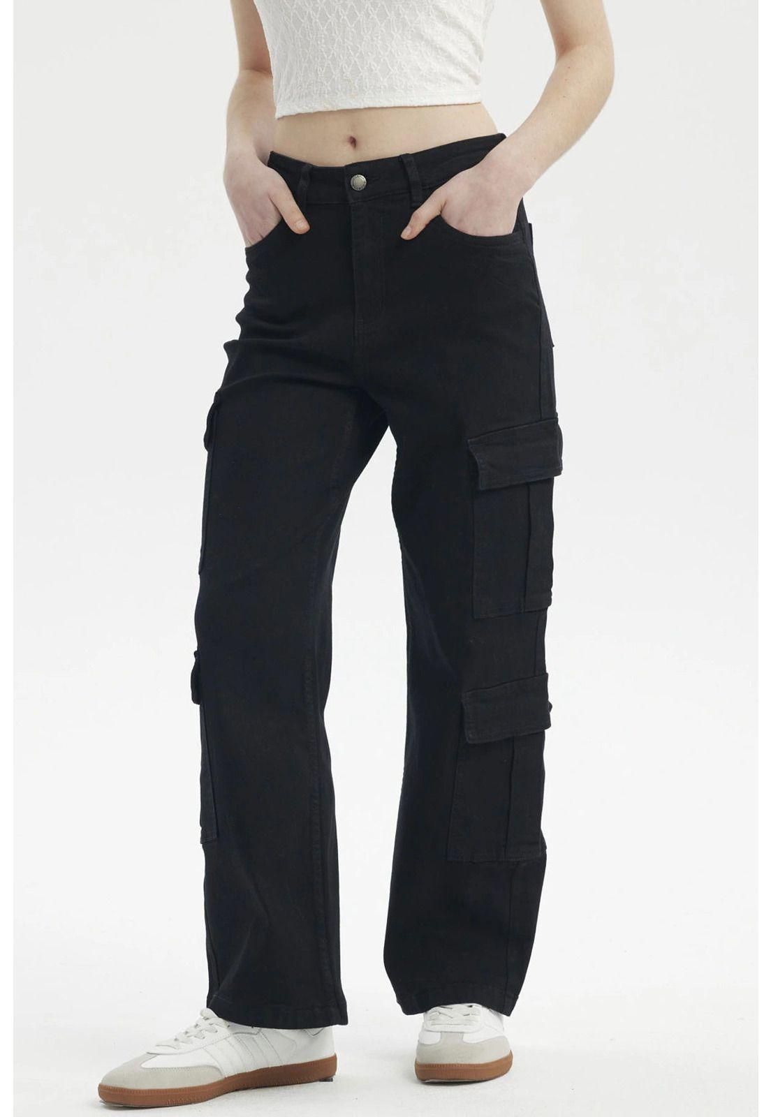 Jeans Mujer Calce Recto Negro - Vlll-1