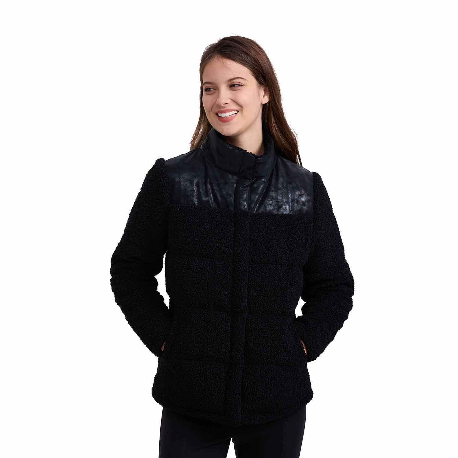 Polar Mujer Tipo Cahqueta Puffa Negro-0