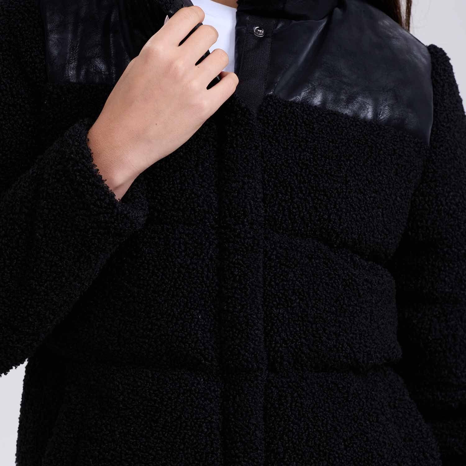 Polar Mujer Tipo Cahqueta Puffa Negro-3