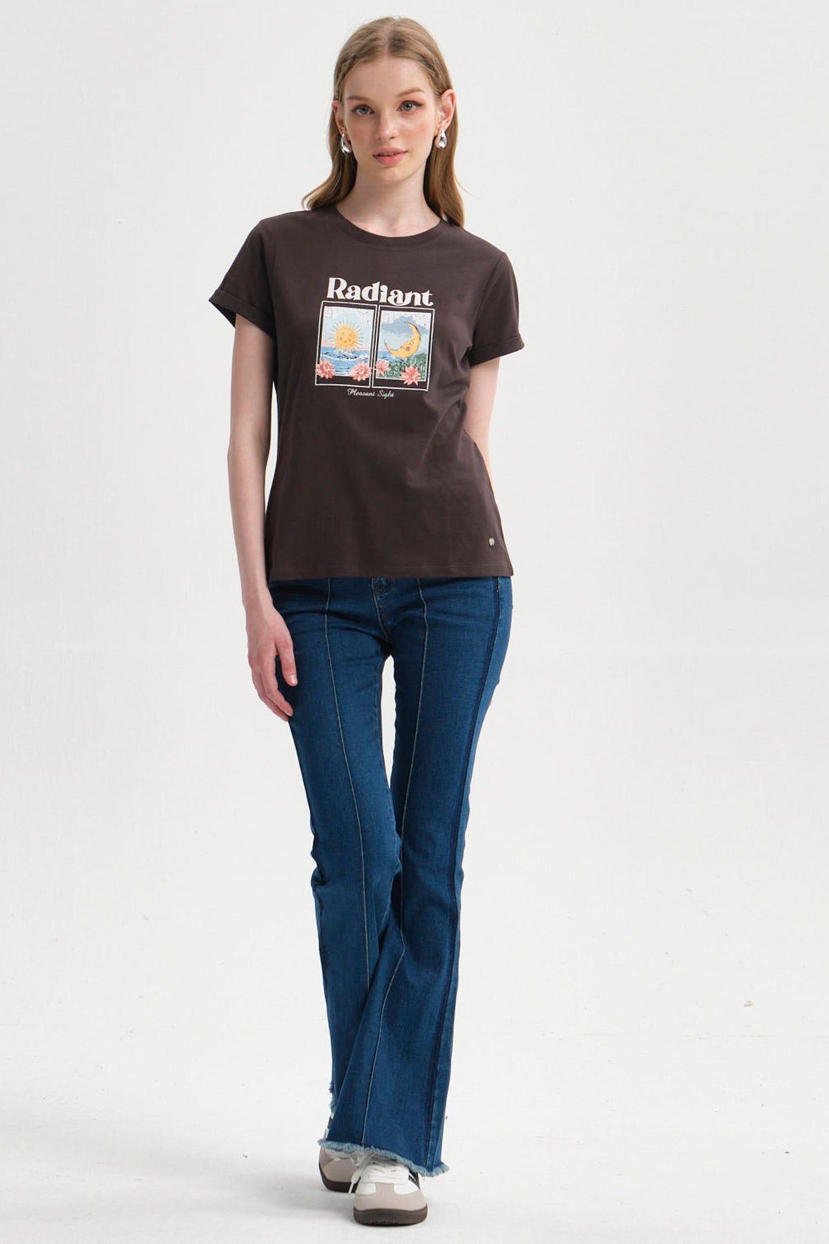Polera Mujer Gráfica Roll Up Gris Marengo-3
