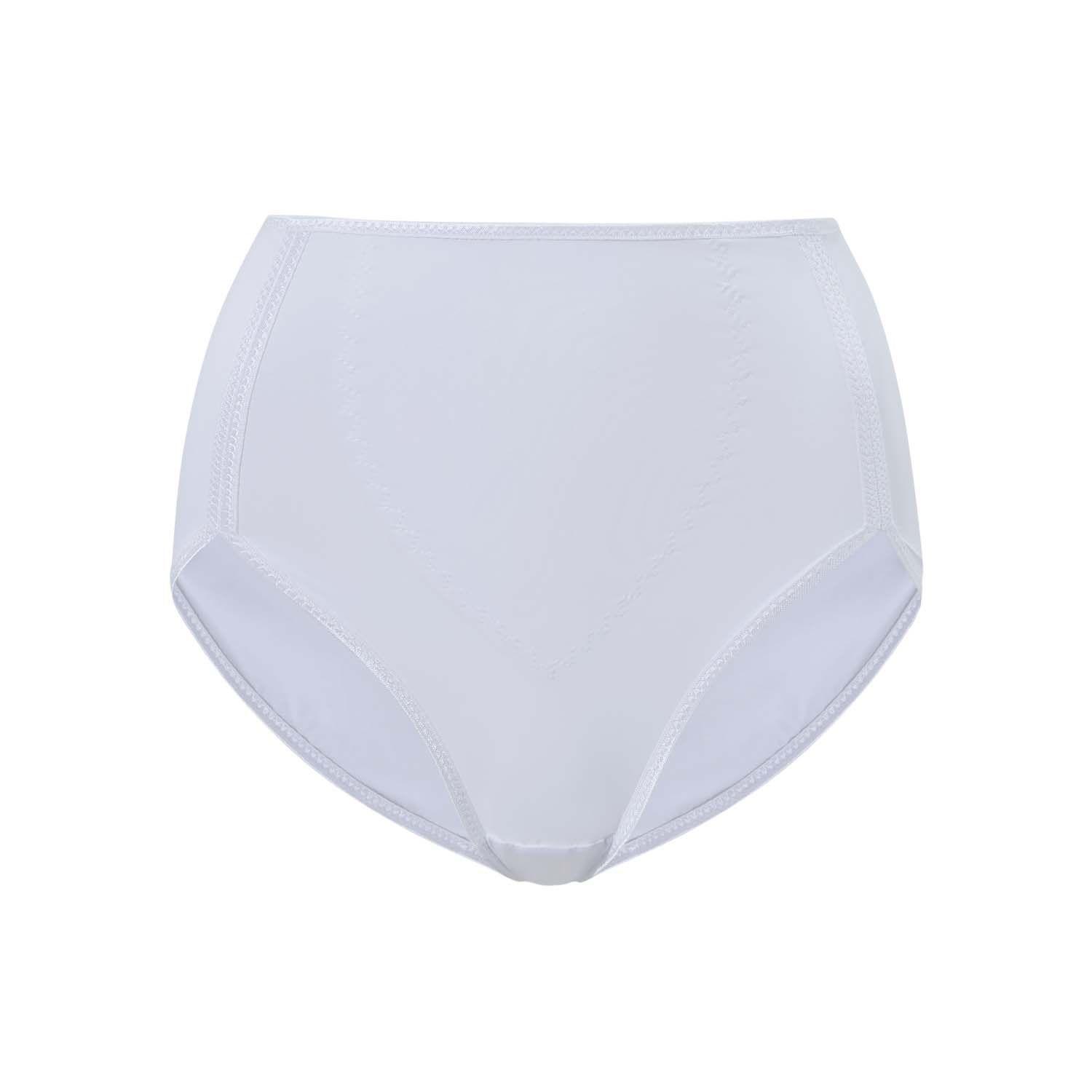 Calzón Mujer Tiro Alto Control Abdomen Corte Blanco-0