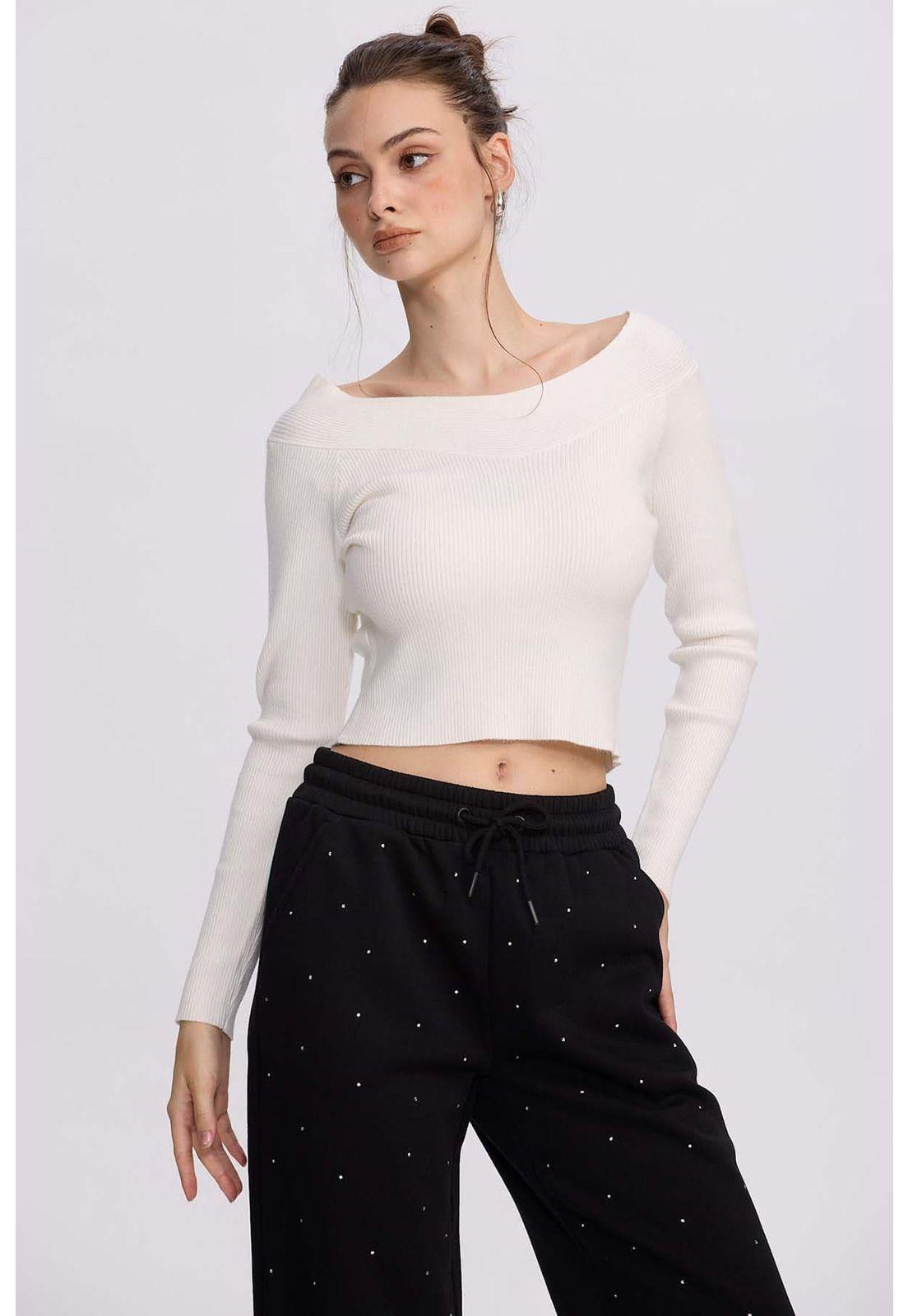 Sweater Mujer Bardot Crudo-0